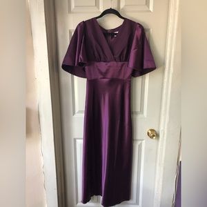 Graciela Gown Flutter Sleeves iViolet by Queen of Heartz PinUp Girl PUG Sz S NWT